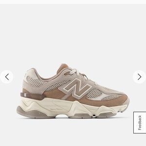New Balance 9060 Kids- Dark mushroom with shipyard Sz 10.5